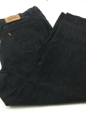 Levi's Womens Black Colored Jeans Tapered Fit Tapered Leg 9922 Size 20 Short